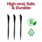 Solid Black Moderno Disposable Plastic Dinner Knives (480 Knives)